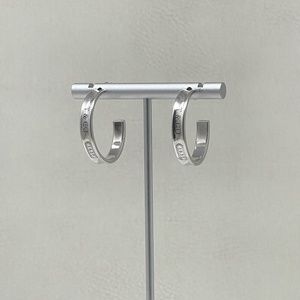 Tiffany & Co. Sterling Silver 28mm Wide Hoops
